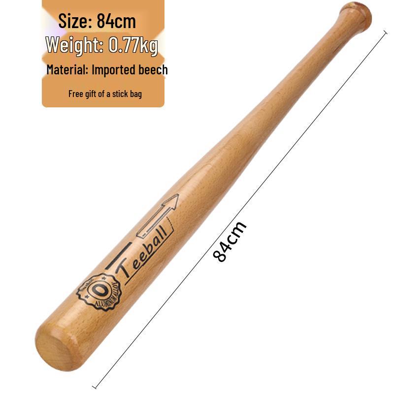 Shunleqiang Solid Wood Baseball and Softball Bat for All Ages: Indoor Self-Defense Model