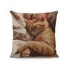 Vibrant Bohemian Style Short Plush Pillow Cover 45x45cm Charming Kitten Living Room Bedroom Decor (Pillow Insert Not Included)