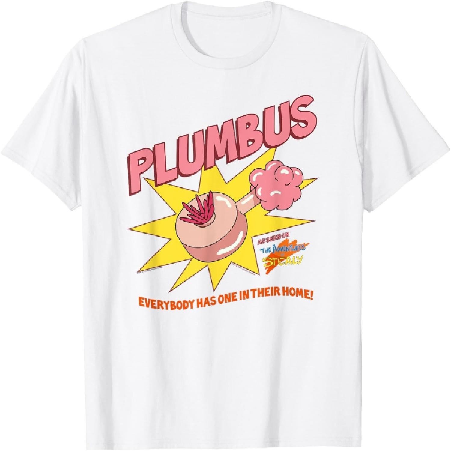 Рик и Морти Пламбус - Как показано на футболке Stealy Футболка S белый