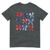 4th Of July America Patriotic Bow Ribbon TShirt For Unisex Girls Kids Unisex