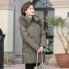 Winter Middle-aged Mother Down Jacket Women's New Loose Foreign Style Middle-aged and Elderly Wide Too Thickened Warm Jacket