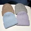 Autumn and winter new pearl bow light luxury wool hat women's big head circumference shows a small face, cold-proof ear protection knitted hat