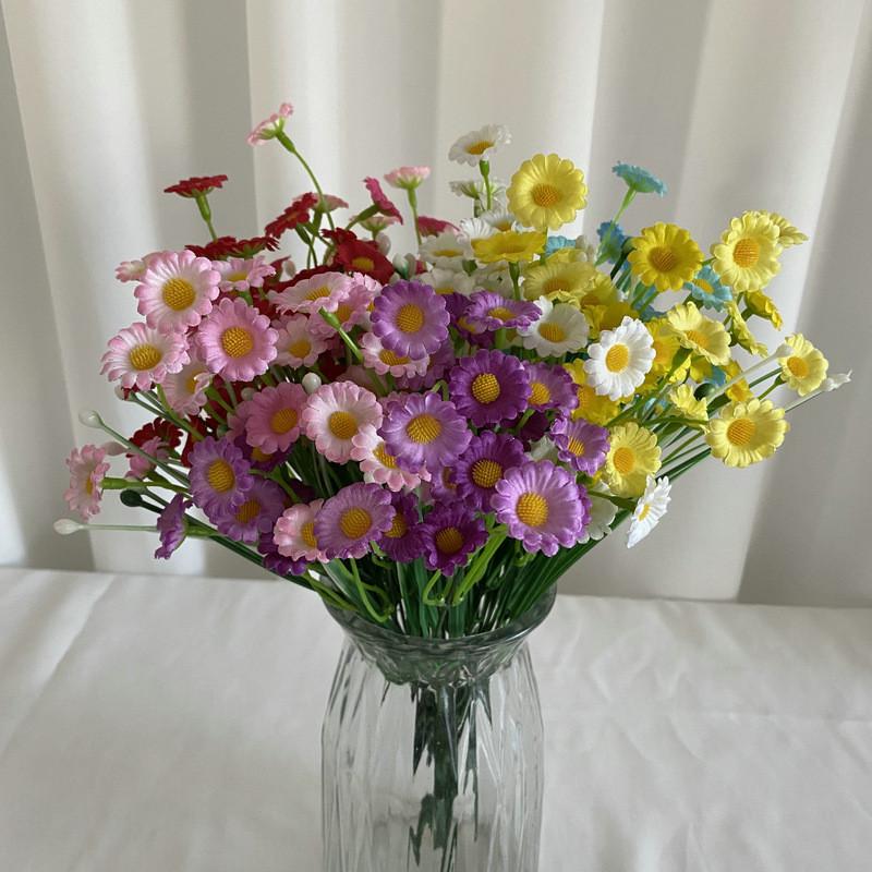 Daisy Small Silk Flower Bouquet For Wedding Decor And Home Projects Styling