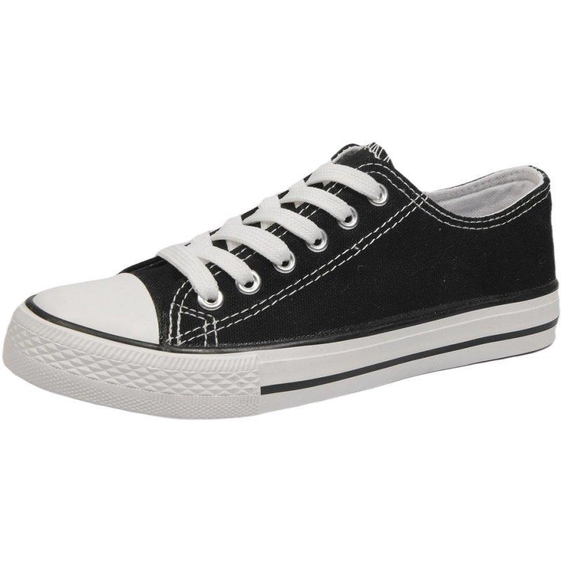 

Осень новые парусиновые туфли женские маленькие белые тканевые туфли модные студенческие ульззанг кеды трендовые туфли 40 чёрный