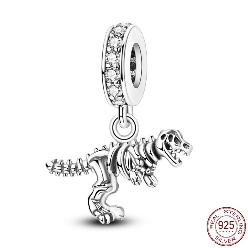 Copper Charms Beads Cute Fire Dragon Dinosaur Charms Fit Original Pendants Bracelet Diy Women Jewelry Gift