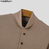 INCERUN Autumn Winter Men Turtleneck Long Sleeve Knitted Sweaters Casual Pullovers