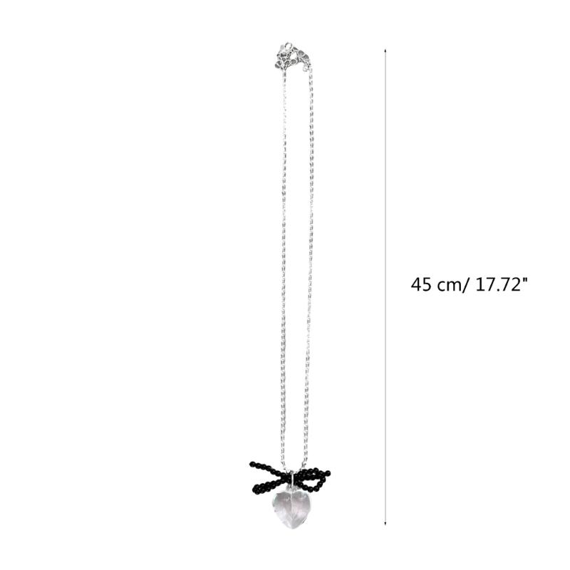 Simulated Pearl Necklace Female Temperament Pearls Bowknot Collarbone Chain Student Adjustable Chain Sweater Chain