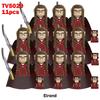 11pcs Medieval Elf Figures Orc Army Soldiers Vargr Raider Knights Building Blocks Bricks DIY Assemble War Toy Gifts for Kids Boy