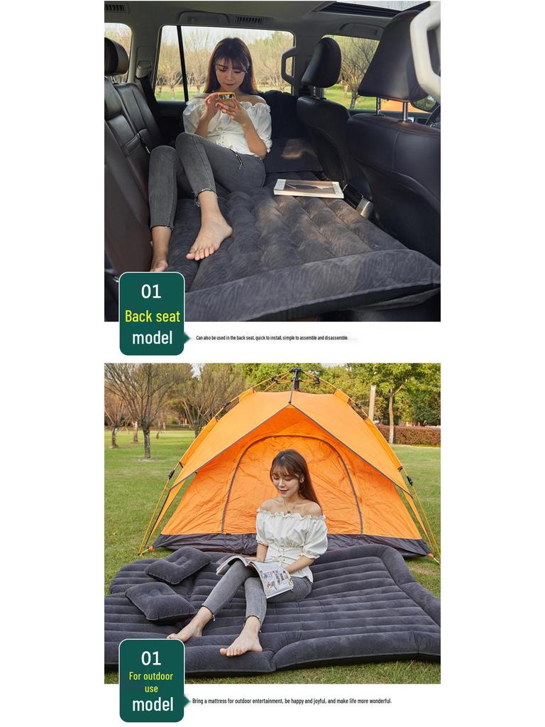 SUV Rear Seat Inflatable Mattress: Travel Bed for Self-Driving Tours and Off-Road Vehicles