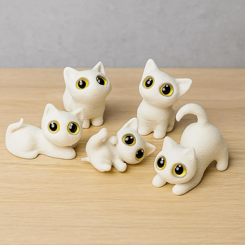 Handicraft 3D Printed Cats Figurines Toys PLA Kitten Micro Landscape Crafts  Children Girls Boys