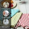 French Stripes Dinner Napkin, Red and White Stripes, Pack of 12, 100% Pure Cotton, 18" X 18", Table Napkin STRW12 Dinner Napkin