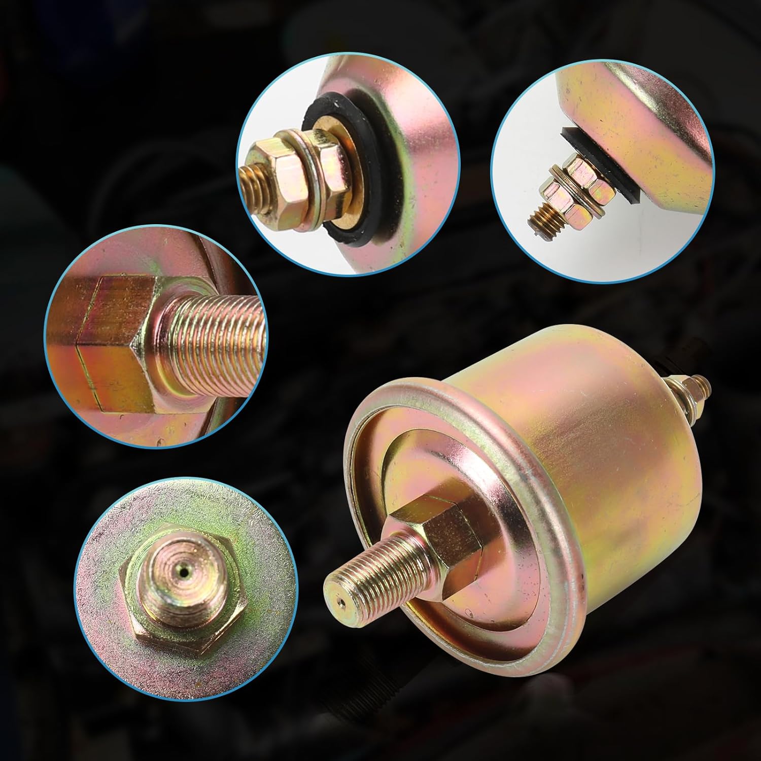 Oil Pressure Sender Sensor & Switch Set, Replaces 815425T 3857532 18-5899 8M0068784 87-805605A1 457045 OP22900 364L-F Compatible with Volv0 Pe-nta