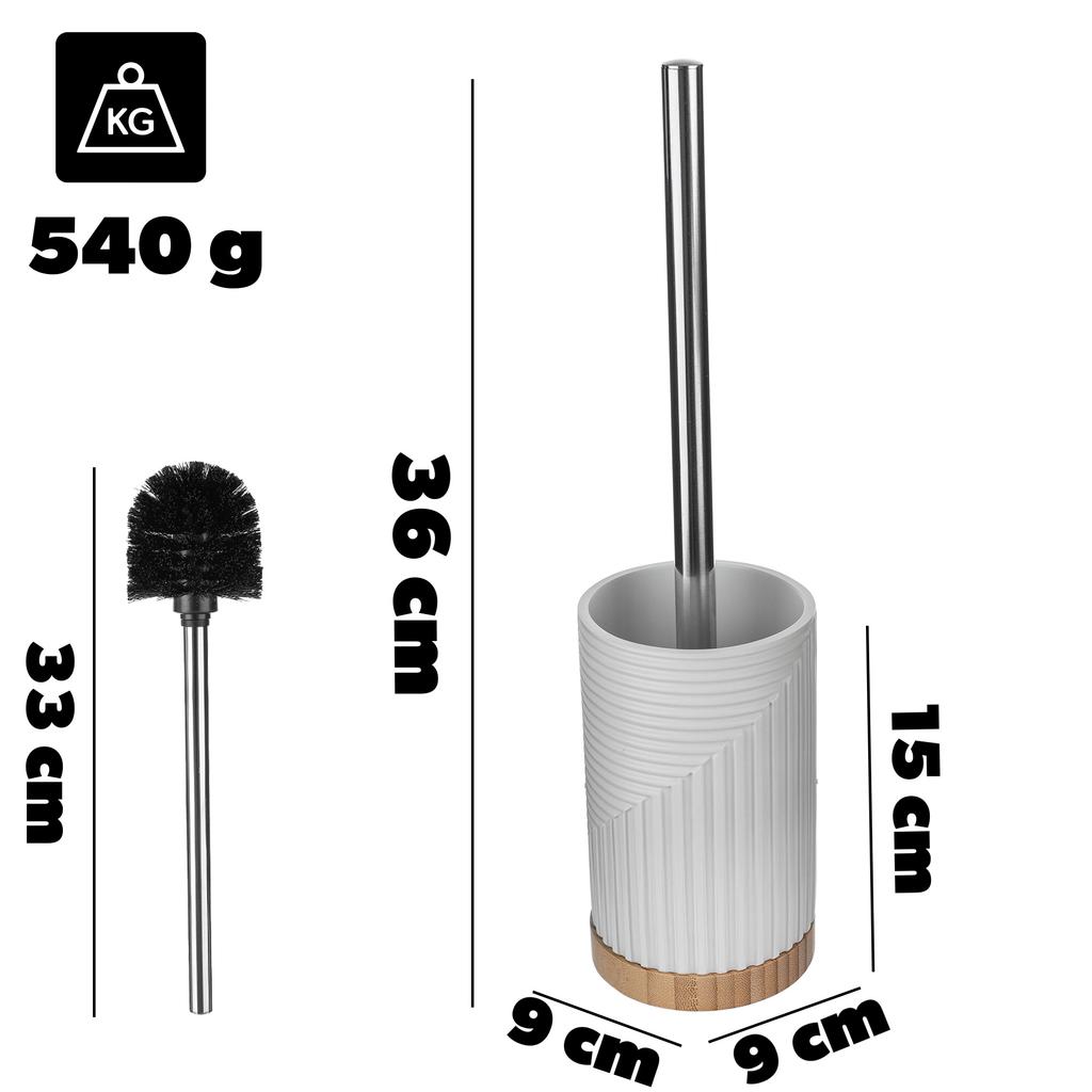 KADAX Toilet WC Brush For Toilet Round With Container Standing Modern