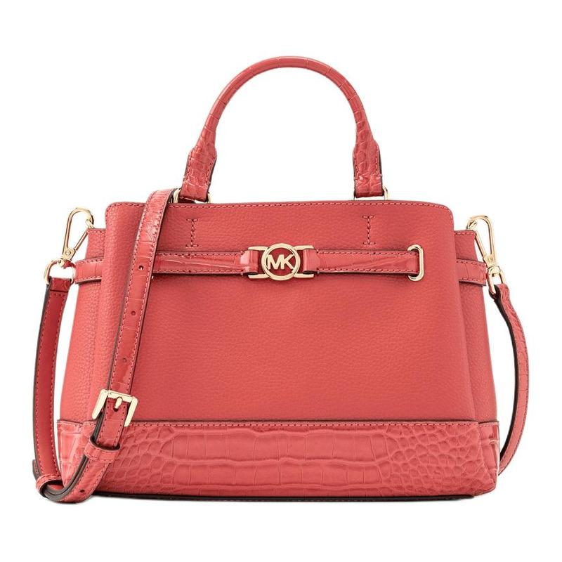MICHAEL KORS Reed REED Logo Gold Hardware Cowhide Shoulder Crossbody Tote Small Women s Sorbet Pink золотой
