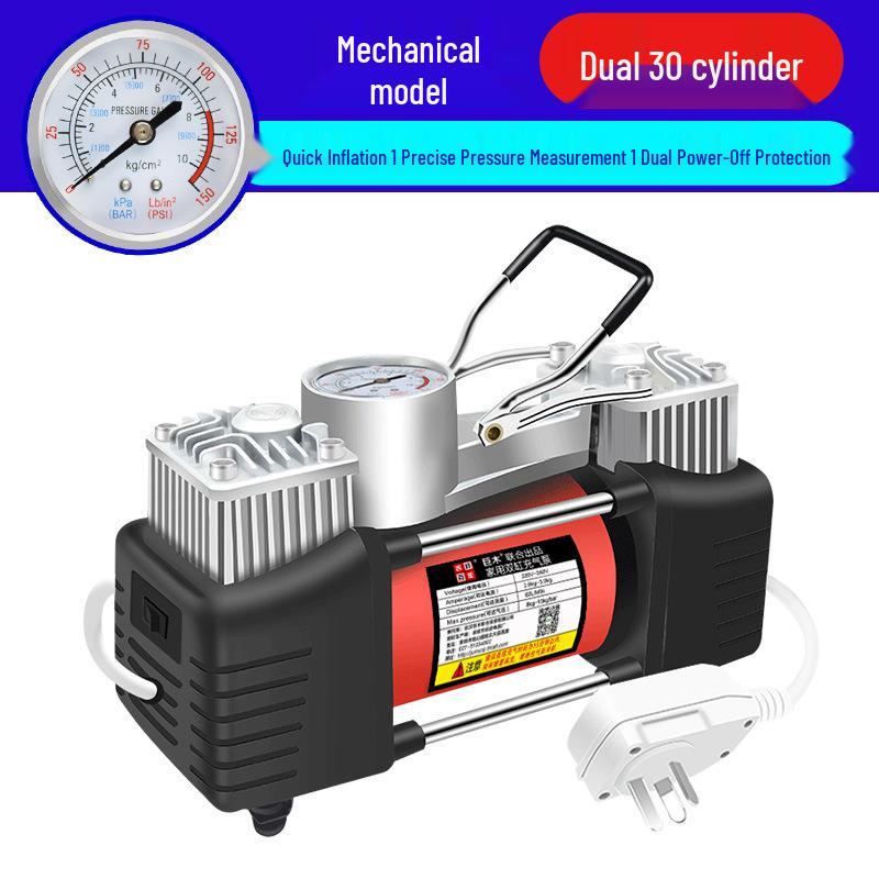 

220V Двухцилиндровый Высокоскоростной Воздушный Насос для Автомобилей, Шин, Баскетбольных Мячей и Плавательных Кругов