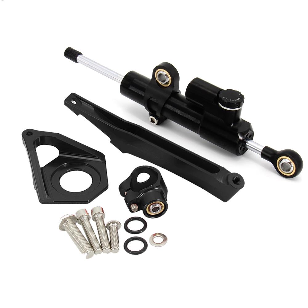 CNC Aluminum Adjustable Motorcycles Steering Stabilize Damper Bracket Mount Kit For YAMAHA YZF600 R6 2003-2005
