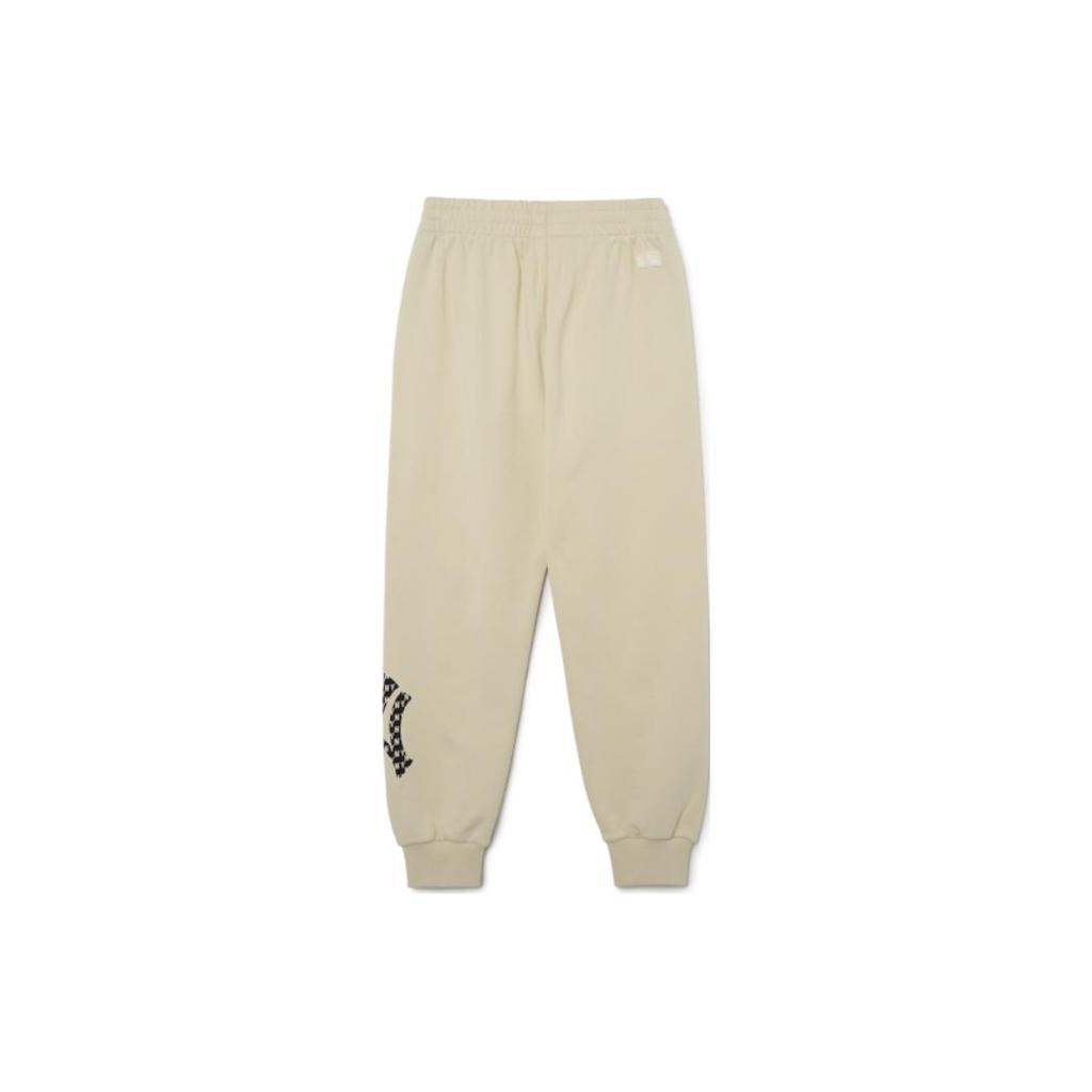 New MLB Knitted Sweatpants Unisex Ivory White 3APTM0831-50NBL