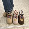 Women's Fur As One Thick Sole Winter Lightweight Stirrup Warm Snow Boots Non-slip Wear-resistant Casual Sports Cotton Boots