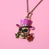 European & American Trend: Colorful Skull Necklace - Men's Versatile Simple Alloy Ghost Pendant