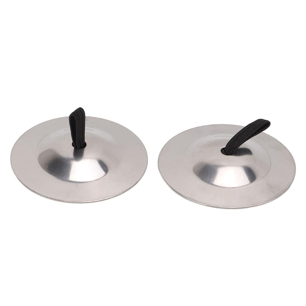 2Pcs Finger Cymbals Pure Copper Wear Resistant Easy Grip Finger for Dance Party Holiday