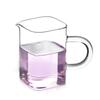 Hand Blown High Borosilicate Glass Tea Set, Tea Sea Square Fair Cup with Handle Tea Dispenser, Household Hospitality Cup