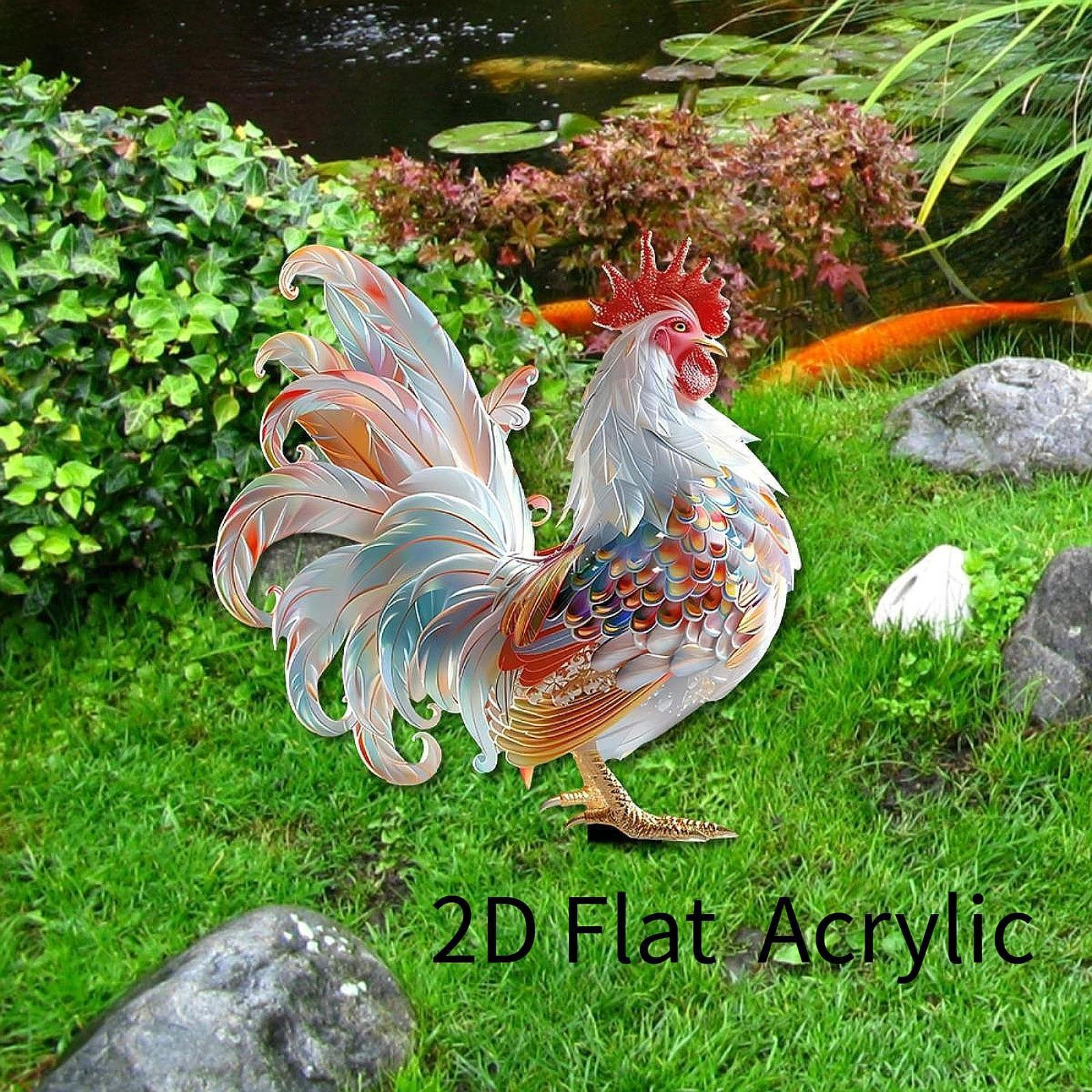 2D Acrylic Garden Stake,Garden Marker Reusable Colorful Yard Art for Patio Pathway Outdoor Christmas