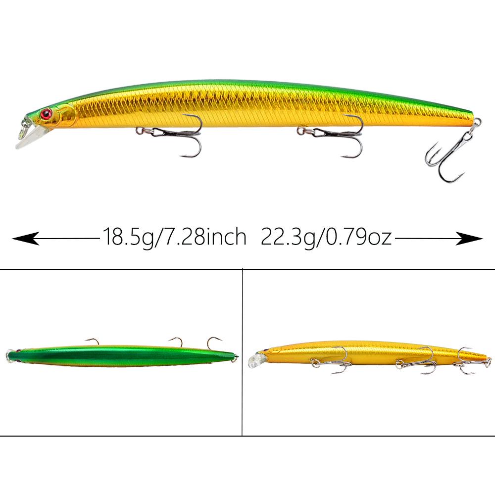 18.5cm Silver/Black Carp, Bass & Mandarin Fish Floating Minnow Popper Lure - 22.3g