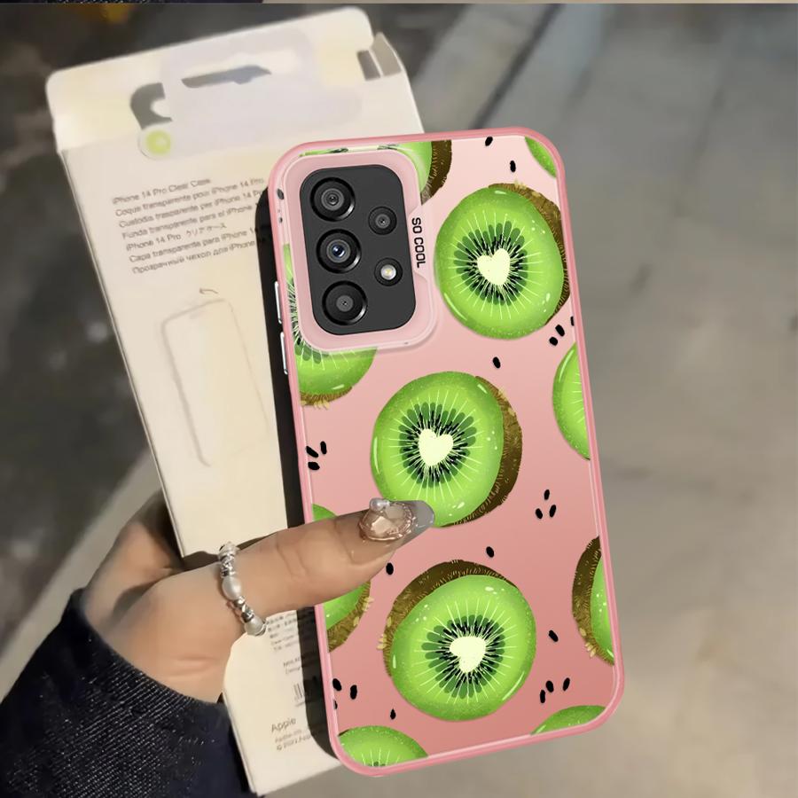 Case for Samsung Galaxy A06 A07 A03 A72 A50 A04 A05 A51 A52 A56 A54 A71 A10 A20 Back Phone Cover Fruit Flowers