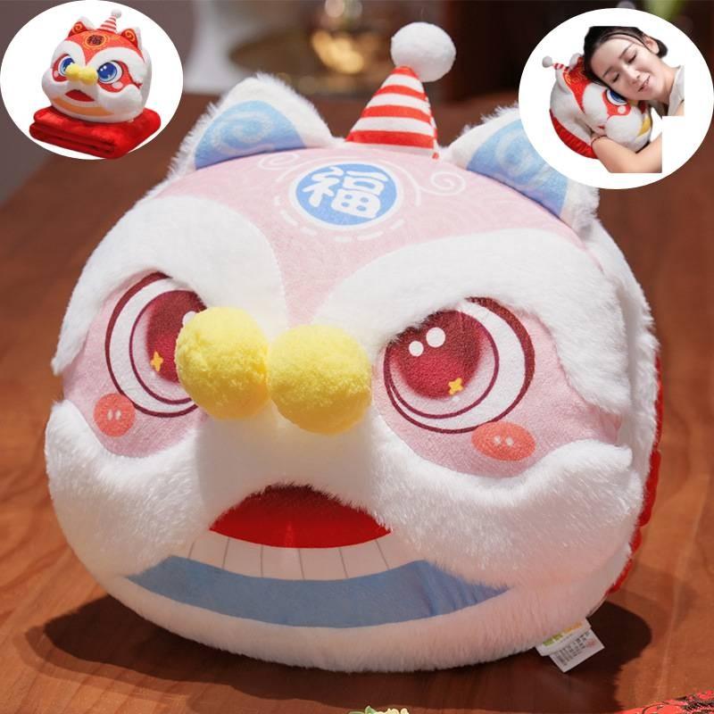 Lion Southern Plush Toys Cartoon Animals 3 In 1 Blanket Snake Year Xmas Mascot