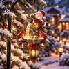 Dreamy Winter Party Ornament Christmas Garden Lantern Magic Pouring Light Hanging Ornament LED Warm Reusable Decor Glow Lighted Santa Snowman