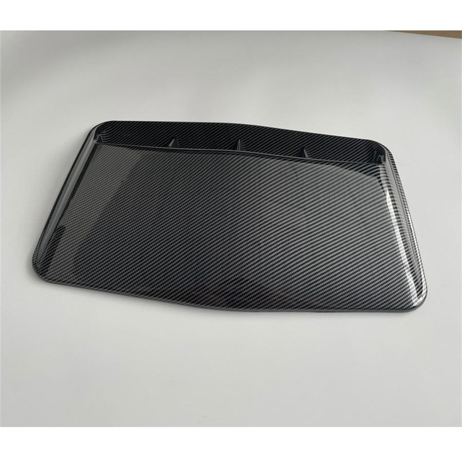 Car Decorative Air Flow Intake Hood Scoop Vent Bonnet Cover Carbon Fiber Look
