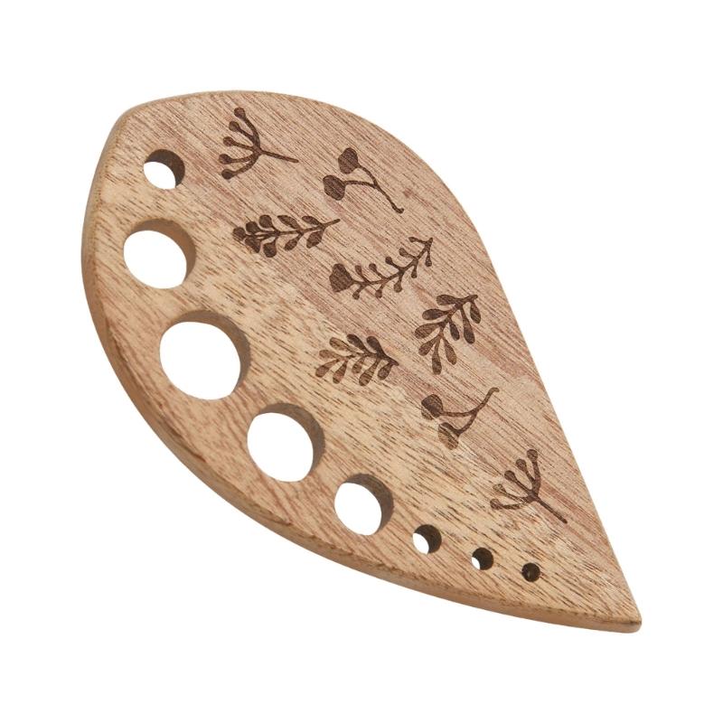 

Wooden Vegetable Leaf Remover Efficient Greens Stripping Tool Ergonomic Handle Gadget Kitchen Accessory 1