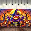 1 piece 2D flat Halloween banner - polyester material - an eerie Halloween happy bannerXY