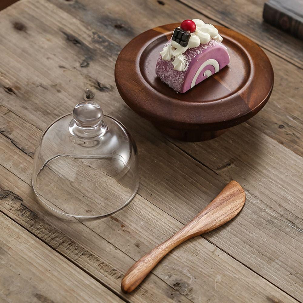 Wooden Cake Tray Exquisite Storage Tray Kitchen Organizer Butter Box Tea Table