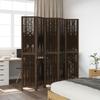 VidaXL Cloison de Séparation 5 Panneaux, Séparateur de Pièce, Écran d'Intimité, Paravent Chambre Salon, Marron Foncé 358663