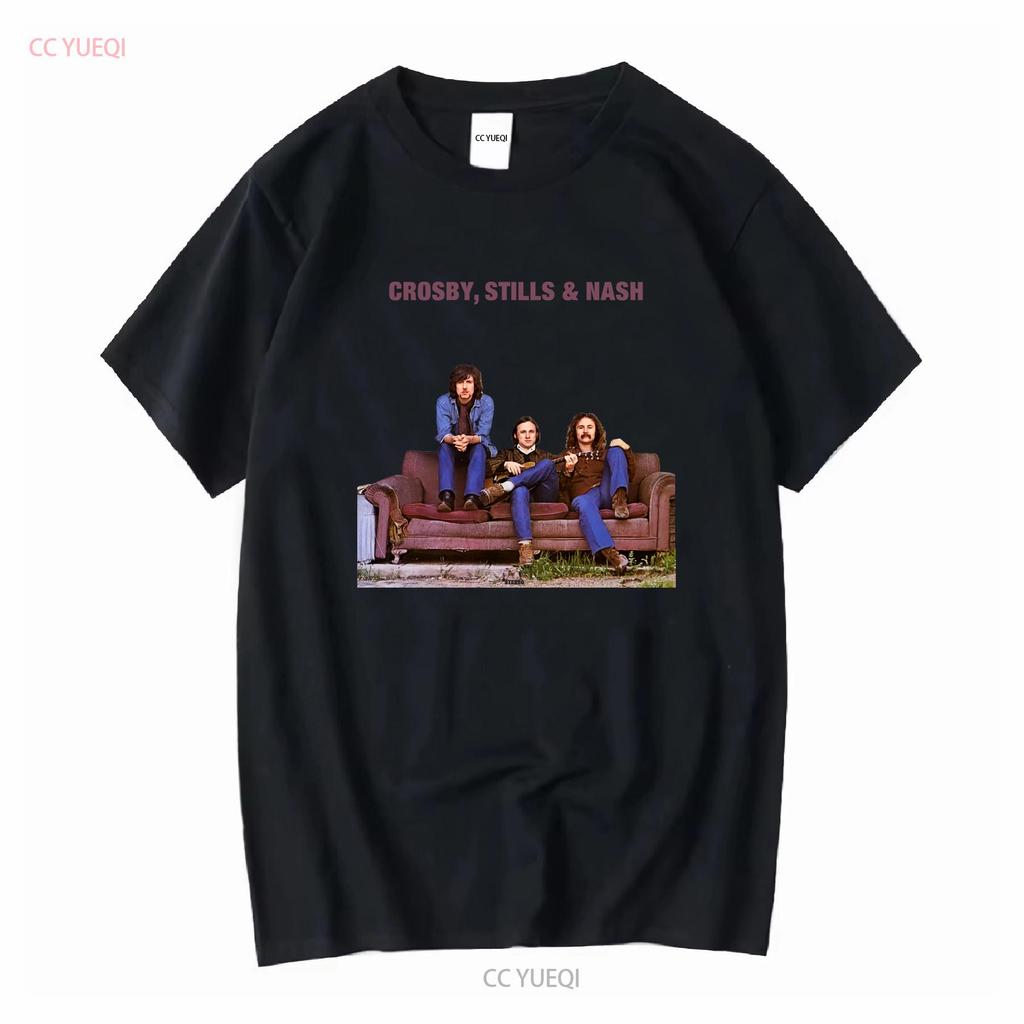 CROSBY STILLS AMP NASH T SHIRT SIZE S 5XL vintage Washed Soft Comfortable Stylish Top For Everyday Wear Casual Slightly