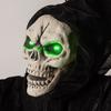 Halloween Hanging Swinging Skeleton Couple & Doll Girl Creepy Grim Reaper with Sound & Light Up Eyes Haunted House Decorations