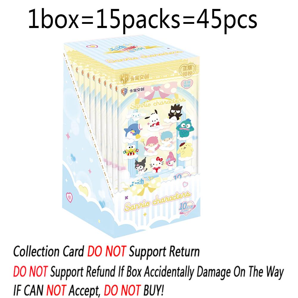 Official Sanrio Collectible Cards Classic Cartoon Character Cinnamoroll Kuromi Limited Card Kids Favorite Animation Toys