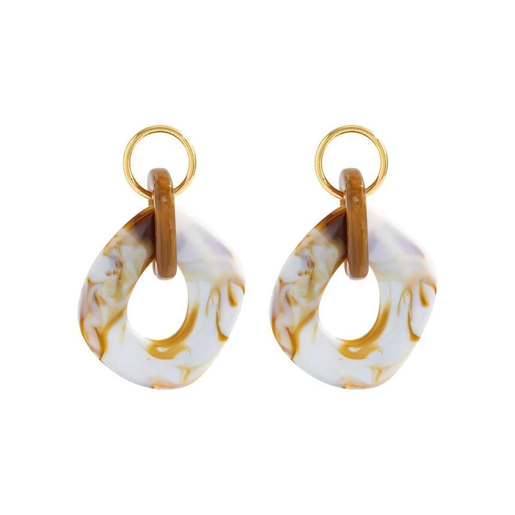 SHIXIN Orecchini Pendenti Geometrici in Acrilico dal Design Vintage per Donna Lusso Irregolare Quadrati Vuoti Orecchini Pendenti Gioielli Regalo