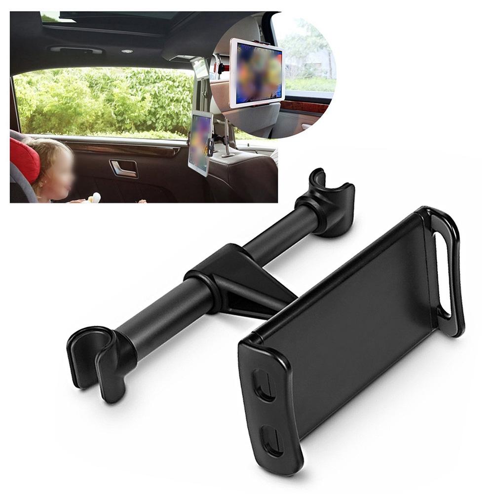 Car Headrest Mount 360 Degrees  Rotating Tablet Phone Holder Backseat BracketBlack