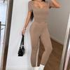 Two-piece Solid-color Women's Set for Sports and Yoga Spring and Summer