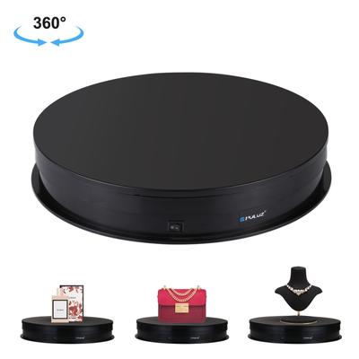 PULUZ 30 cm USB-elektrischer rotierender Drehteller, Präsentationsständer, Videoaufnahme-Requisiten, Drehteller für Fotografie, Belastung 10–20 kg