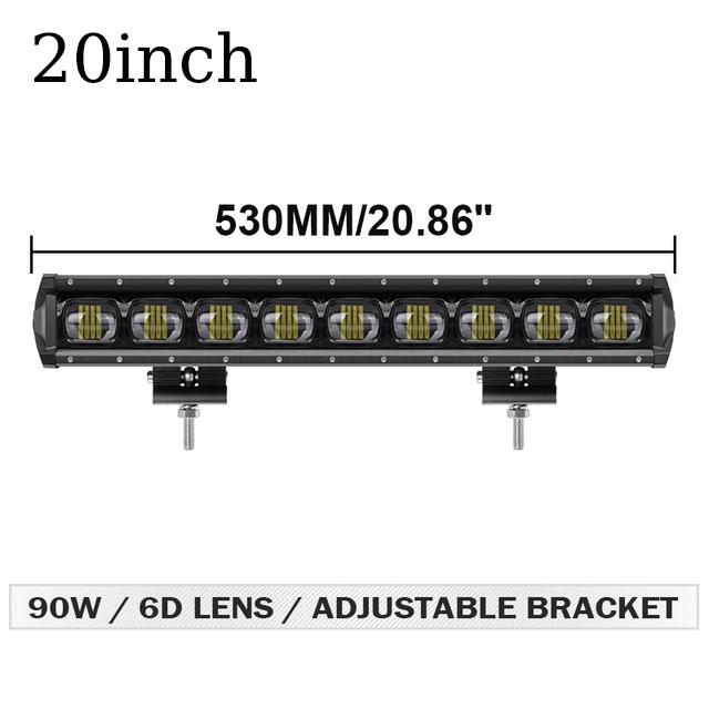 

6D линза светодиодный фонарь 8 14 20 27 34 дюймовый фары рабочего света Barra Offroad 12 В 24 В для Lada Niva 4WD грузовик внедорожник Uaz ATV лодка 20 INCH