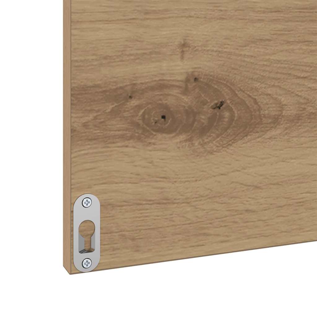 Bathroom Furniture Set 2 Pcs Artisan Oak Plywood and Metal