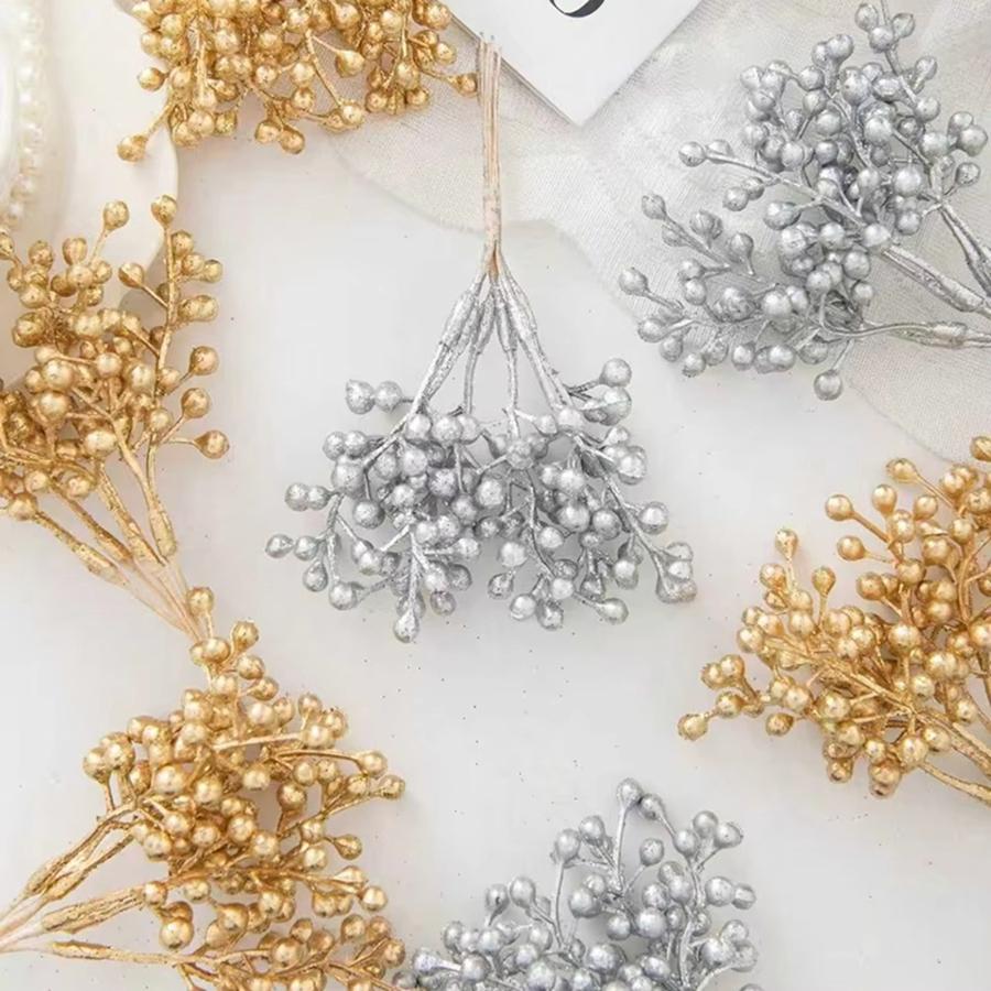 1/5pcs Artificial Flowers Plants Home Room Christmas Tree Wedding Decorat Bridal Accessory Clearance Artistic Table Arrangements