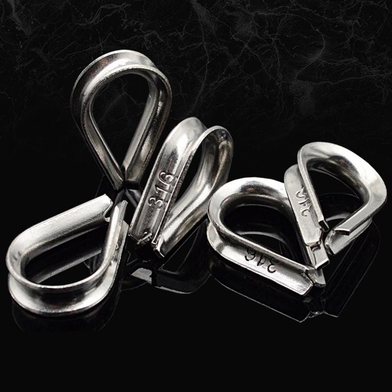 10Pcs Cable Wire Rope Protective Sleeve Triangular Cable Clamps Heavy Duty Thimble Rigging Accessory Fixing Workpiece
