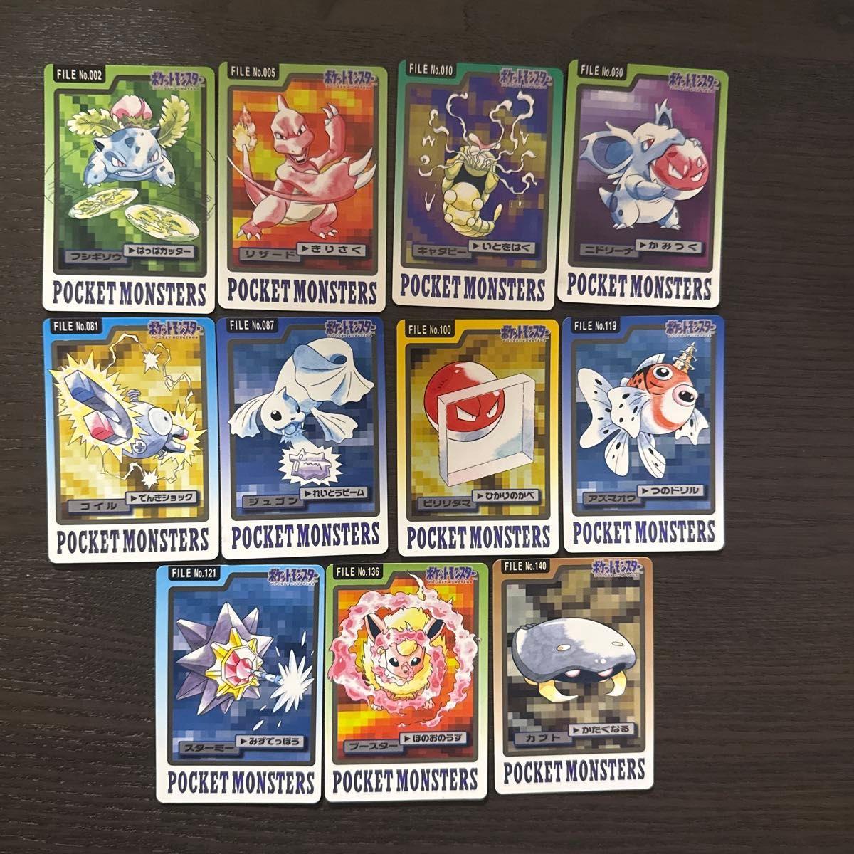 Used Pokemon Carddass 11 pieces set Bandai original Pokemon