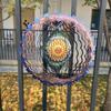 Garden Pendant Rotating Wind Chime Iron 3D Wind Spinner Creative Art Windmill