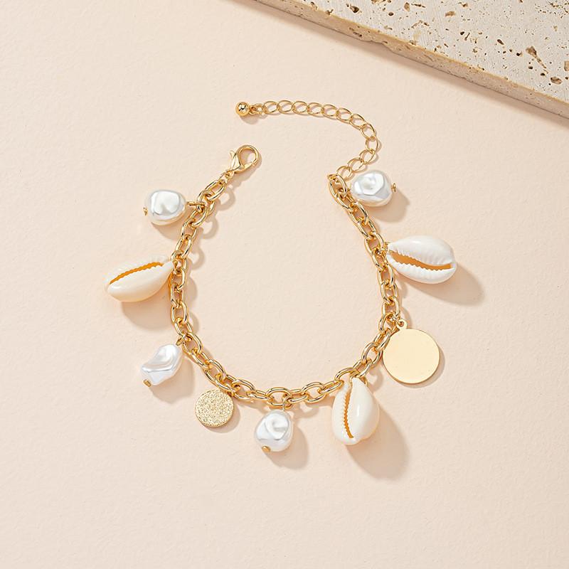 Personalized Design Light Luxury Jewelry Women, Simple Sequins Irregular Shell Pearl Bracelet