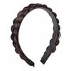 Wig Headband Anti-Slip Tooth Design Fluffy Fishbone Braid Texture Hair Hoop